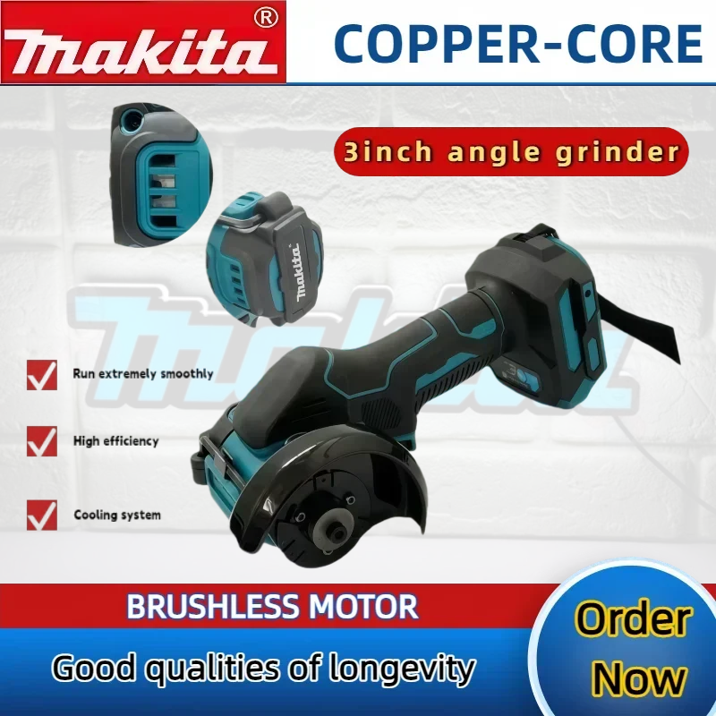 Makita  3 Inch New Mini Angle Grinder Cordless 3 Inch Electirc CUT OFF Tool Cutting Circular Saw Power Tool 18V Battery