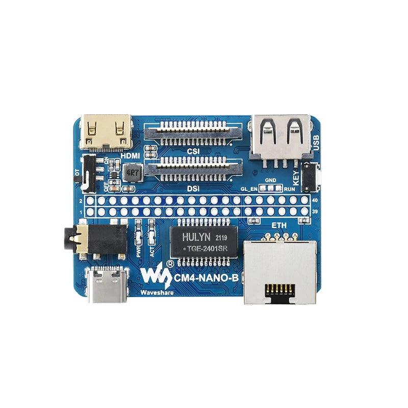 Raspberry Pi CM4 Nano Base Board (B) USB CSI DSI Mini HDMI-Compatible Gigabit Ethernet RJ45 Same Size as the CM4 for RPI