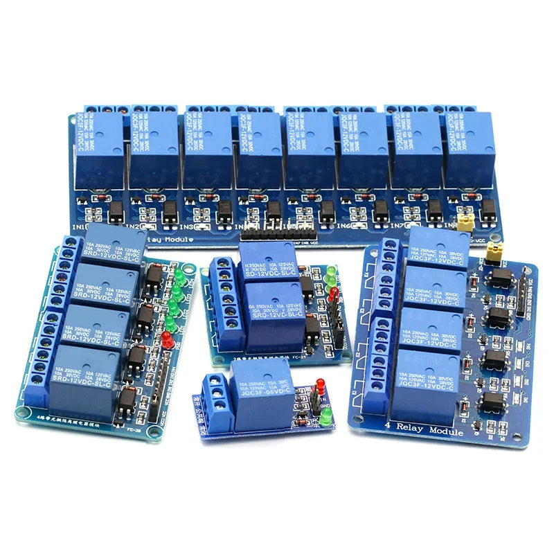 1PCS Relay Module Optocoupler Relay Arduino 5V 12V 24V Relay Output 1 2 4 6 8 Channel Relay Module Trigger Board Shield