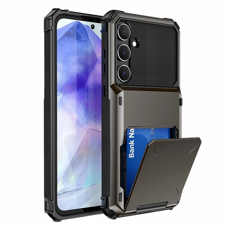 Wallet Case For Samsung Galaxy A16 A26 A36 A56 5G A06 A05 A15 A25 A35 A55 A14 A34 A54 A12 A04s Heavy Duty Armor Cards Slot Cover