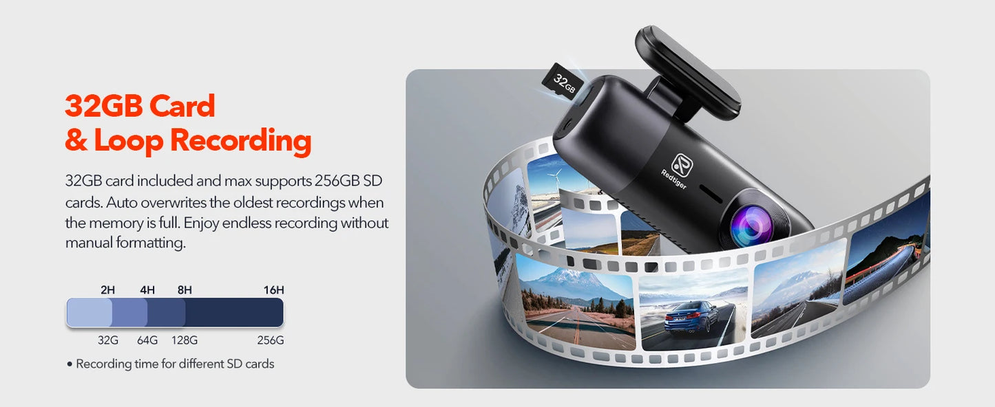 REDTIGER F9 Dash Cam 4K Front and Rear WiFi GPS Car Camera for Parking Mode Car Dvr for Night Vision Car Recorder By App Control