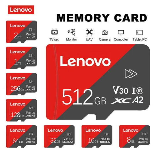 Lenovo Flash Memory SD Cards 32GB 64GB 256GB Micro TF/SD Card 1TB SD Memory Card 128GB Micro Tf Card Adapter Android Phone