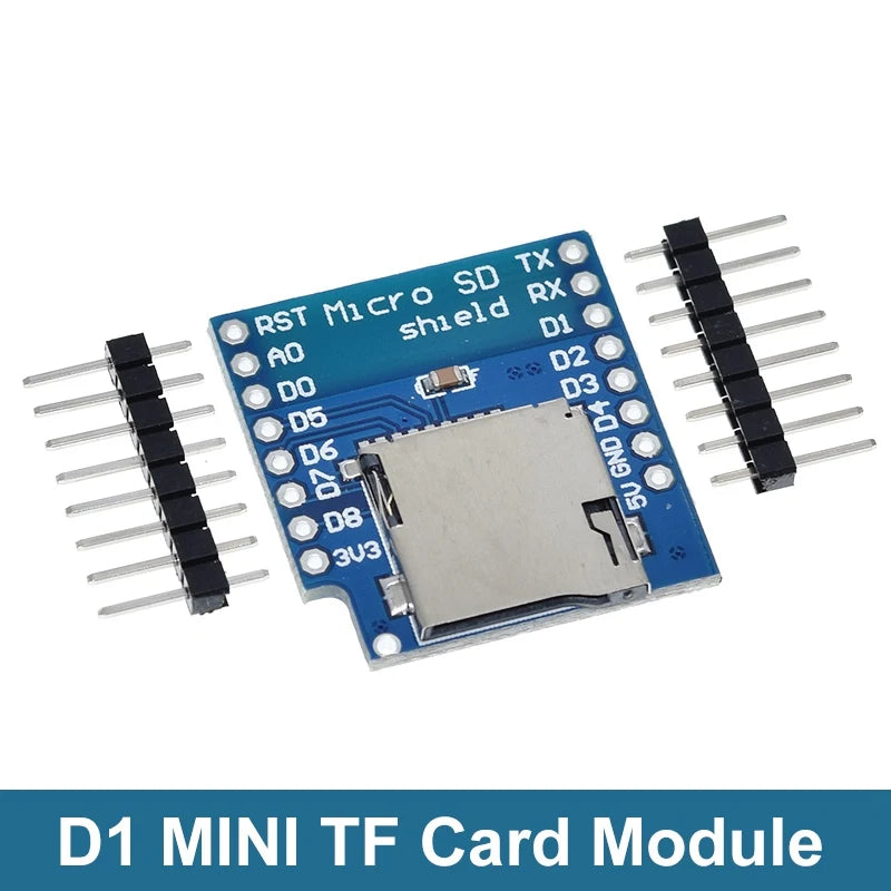 D1 Mini TF Card Module Micro SD Storage Expansion Board Mini Micro SD TF Card Memory Shield Module With Pins for Arduino ARM AVR