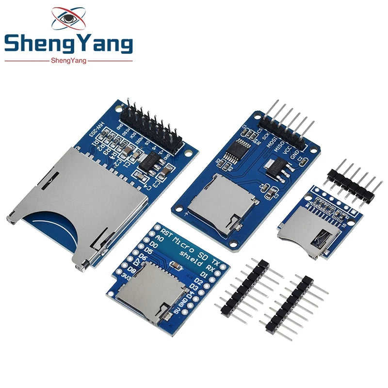 D1 Mini TF Card Module Micro SD Storage Expansion Board Mini Micro SD TF Card Memory Shield Module With Pins for Arduino ARM AVR