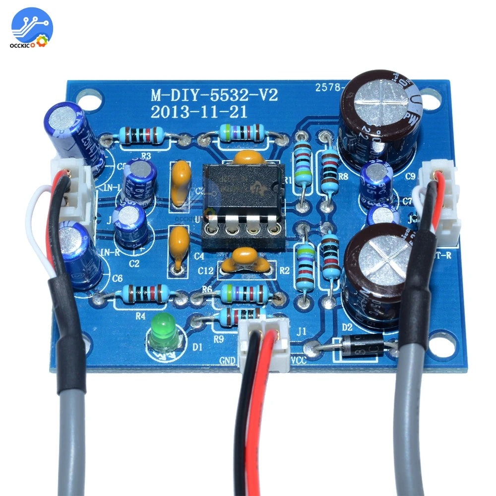 NE5532 OP-AMP Stereo Amplifier Board Audio HIFI Speaker Amplifier Module Control Board Circuit Sound Development for Arduino