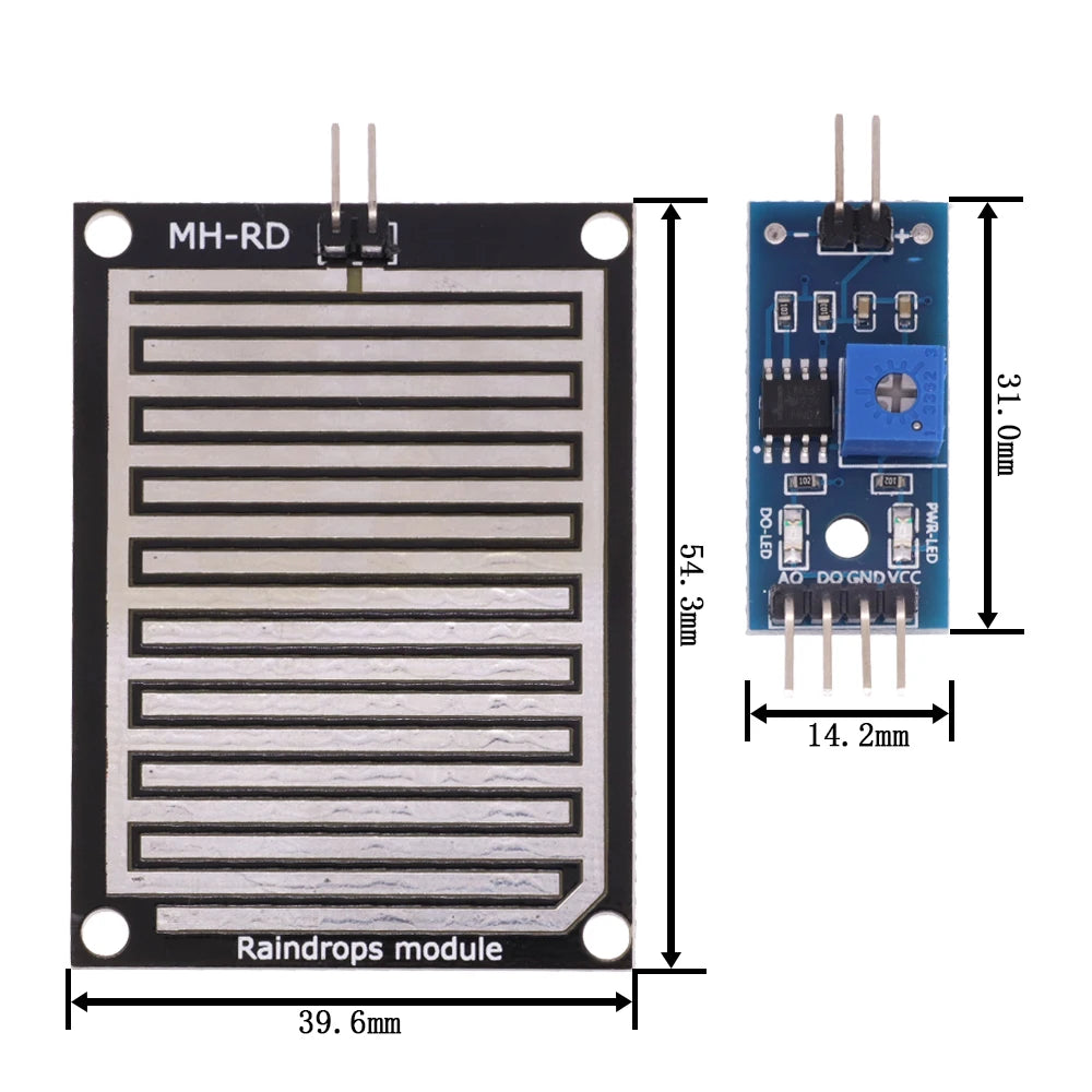 Snow Raindrops Detection Sensor Module Rain Weather Module Humidity  For Arduino Robot Car Diy Kit 5V/12V Relay Control Module