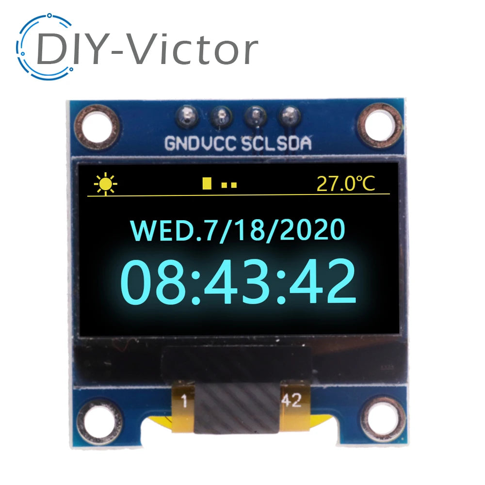 0.96 inch IIC Serial 4pin 7Pin White/Blue/Yellow OLED Display Module 128X64 I2C SSD1306 LCD Screen Board for arduino oled