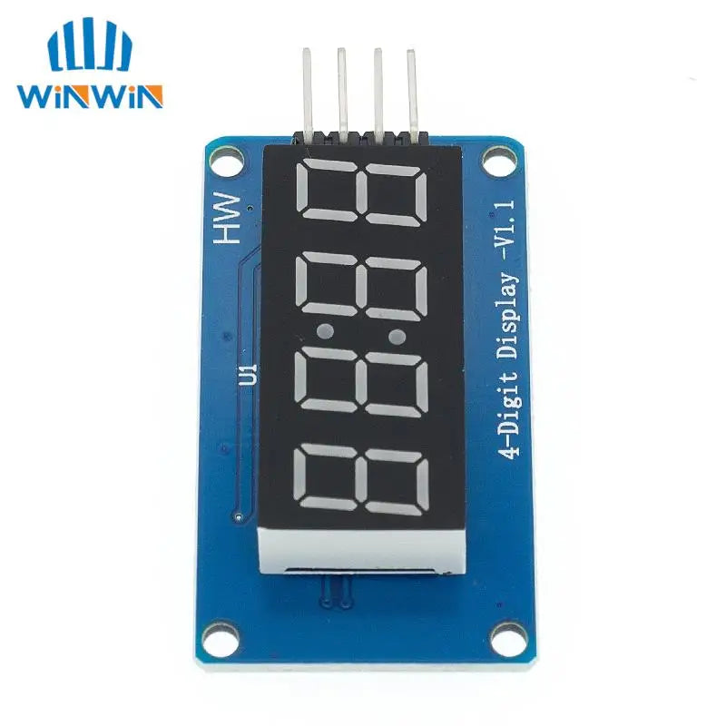 1pcs TM1637 4 Bits Digital LED Display Module For arduino 7 Segment 0.36Inch Clock RED Anode Tube Four Serial Driver Board Pack