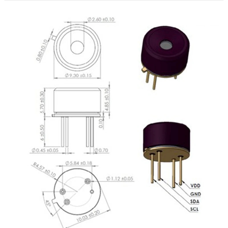 New MLX90640 Camera Module Thermal Image Temperature Sensor 32X24 IR Infrared Array Thermometric Dot Matrix 32X24