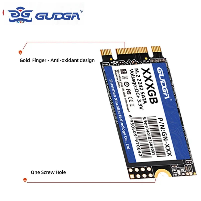 GUDGA SSD M2 SATA M.2 NGFF SATA III Solid State Drive 1TB 2TB 4TB 2242 2280 Internal Hard Drive Disk For Laptops Desktop Notebook