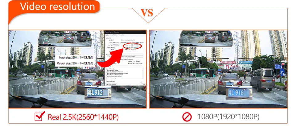 E-ACE 2K Car DVR WIFI GPS Stream Media Mirror Optional 1080P Car Video Camera Night Vision Loop Recording 24H Parking Black Box