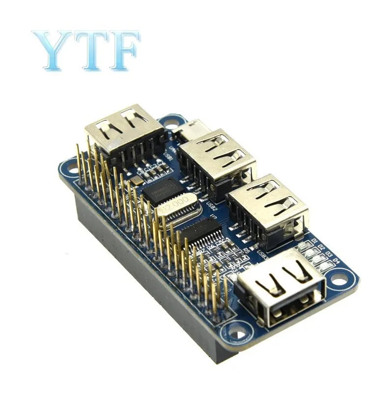 4 Ports USB HDM HUB HAT For Raspberry Pi 3 / 2 / Zero W Extension Board USB To UART For Serial Debugging Compatible With USB