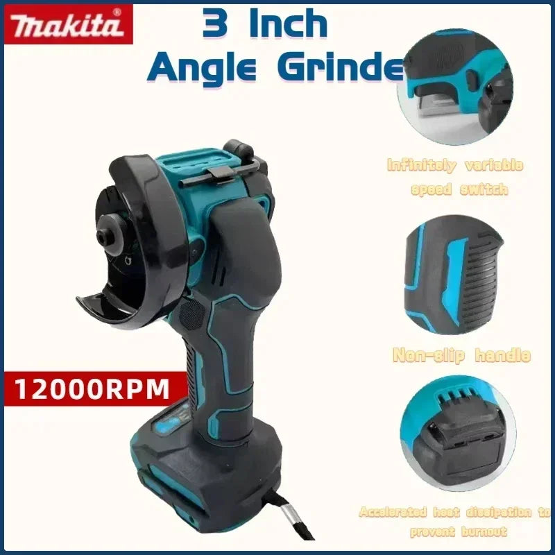Makita  3 Inch New Mini Angle Grinder Cordless 3 Inch Electirc CUT OFF Tool Cutting Circular Saw Power Tool 18V Battery