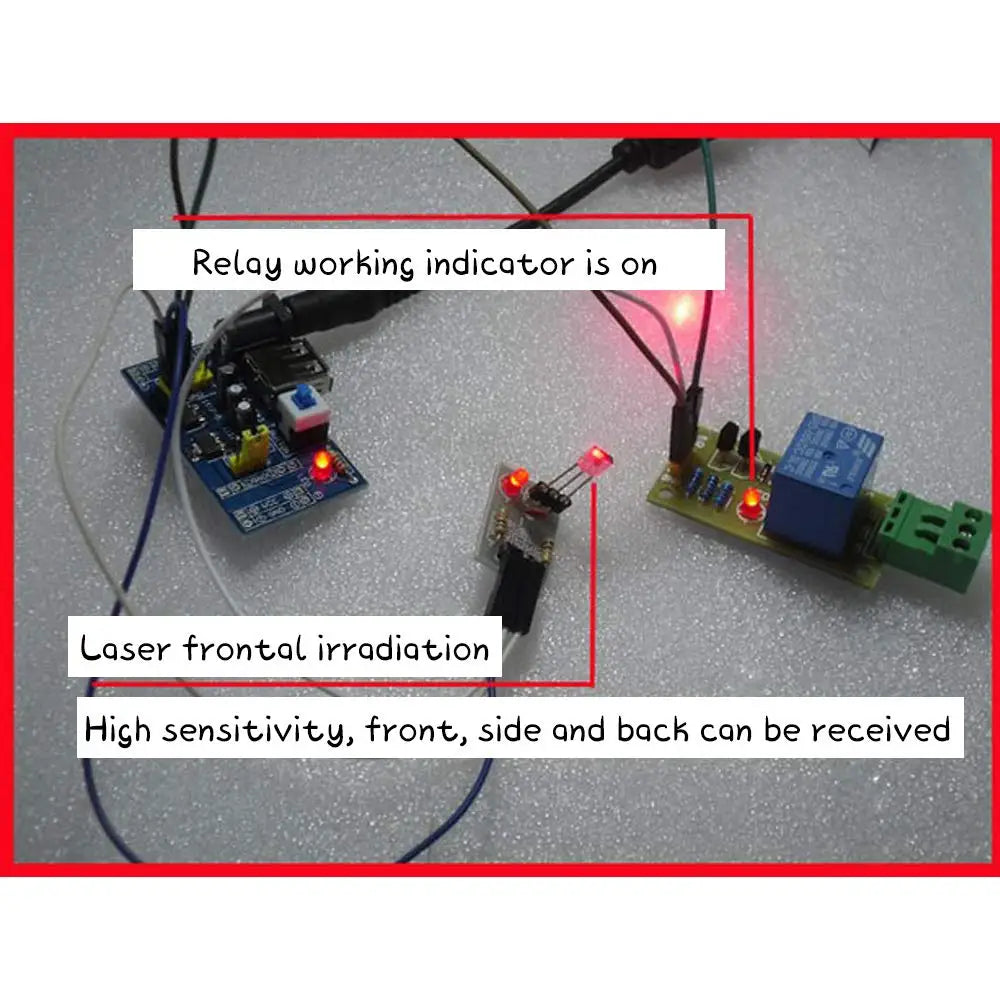 1 Set KY-008 Laser Transmitter +Laser Receiver Sensor Module Non-modulator Tube Laser Sensor Module for Arduino AVR