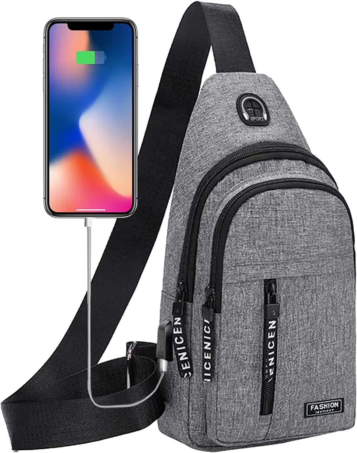 New Multi-functional Men Crossbody Bag Waterproof Shoulder Bag Travel Hiking Camping Sling Bag Pack Messenger Chest Bag For Male