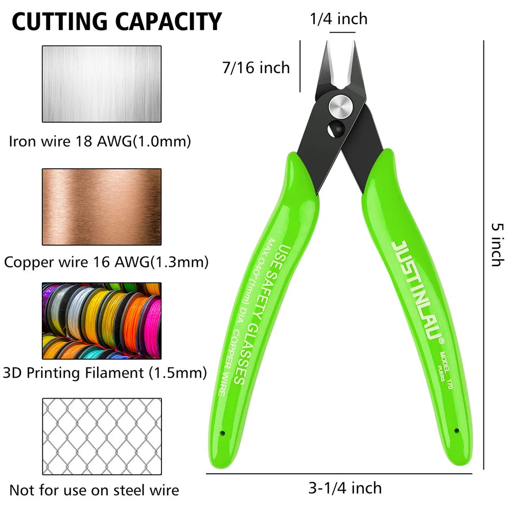 Universal Pliers Electrical Wire Cable Cutters Cutting Side Snips Flush Stainless Steel Nipper Hand Tools Multi Functional Tools