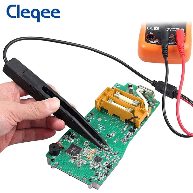 Cleqee P1503 Series Universal Multimeter Probe Test Leads Kit with Replacement Needle Tester Tip IC SMD Test Hook Alligator Clip