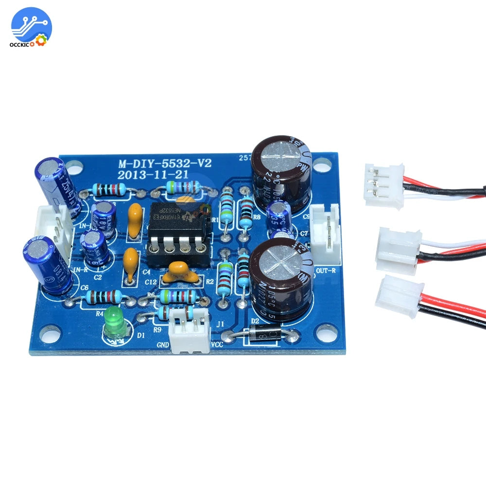 NE5532 OP-AMP Stereo Amplifier Board Audio HIFI Speaker Amplifier Module Control Board Circuit Sound Development for Arduino