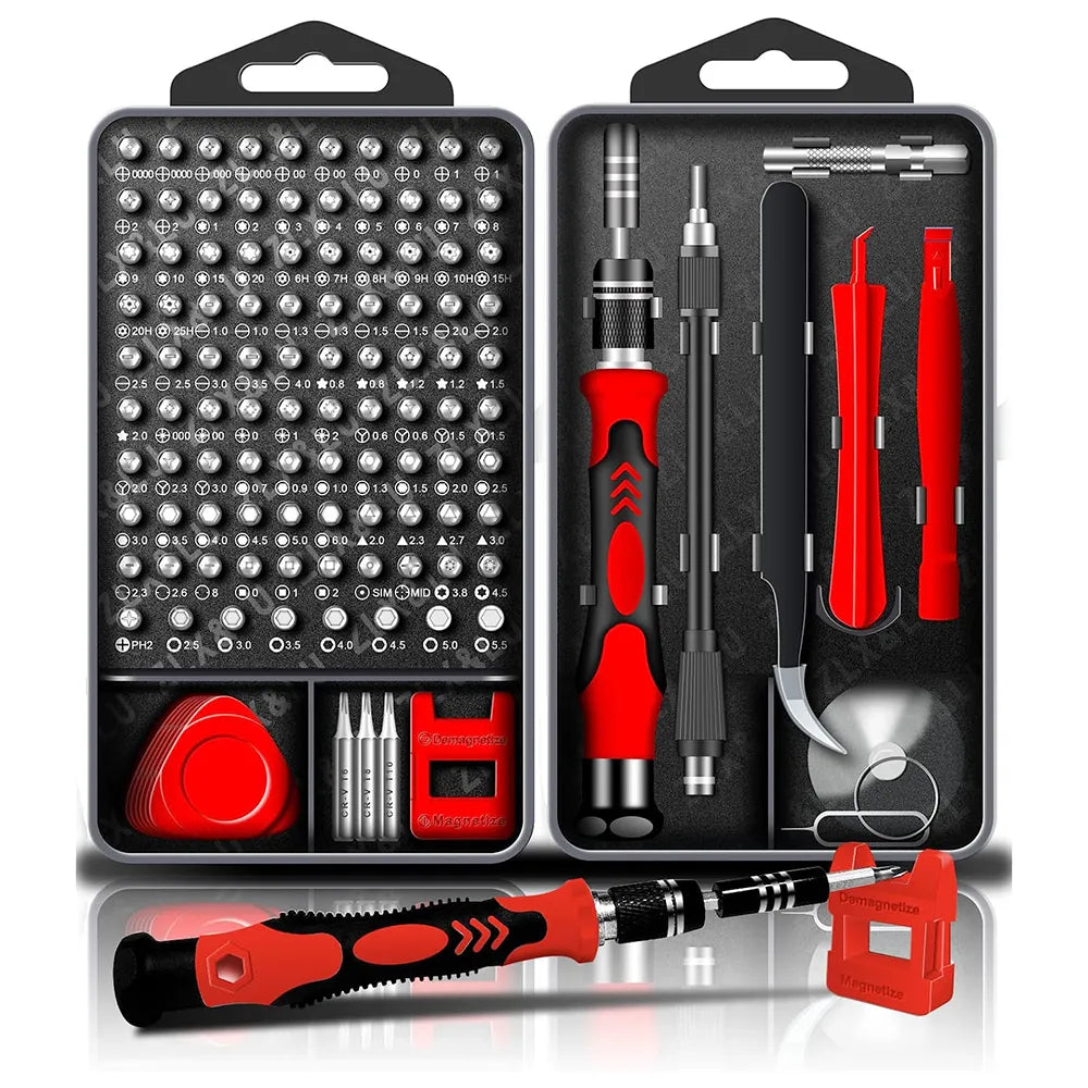 WOZOBUY 122/115/140 In 1 Screwdriver Set Precision Screw Bits Phillips Magnetic Kits Household Small Electronics Repair Tools