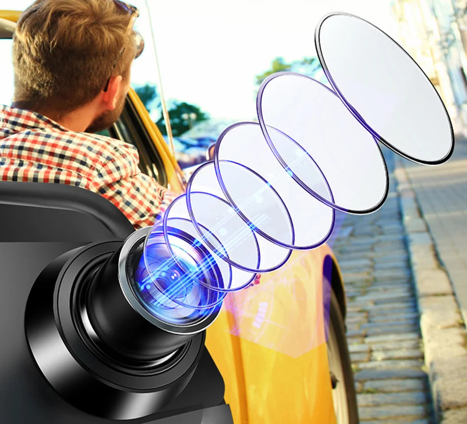 E-ACE 2K Car DVR WIFI GPS Stream Media Mirror Optional 1080P Car Video Camera Night Vision Loop Recording 24H Parking Black Box