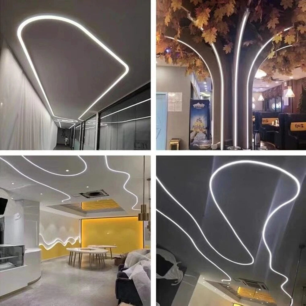 WS2811WS2812B  WS2813 WS2815 RGBW LED Neon Rope Tube Silicone Gel Flexible Strip Light Soft Lamp Tube Waterproof IP67 For Room