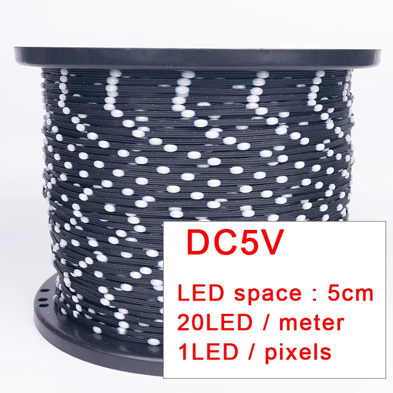 5V WS2811 WS2812 3PIN Black Wire LED String Lights Dream Color Accessories RGBIC Addressable Individually Fairy Light